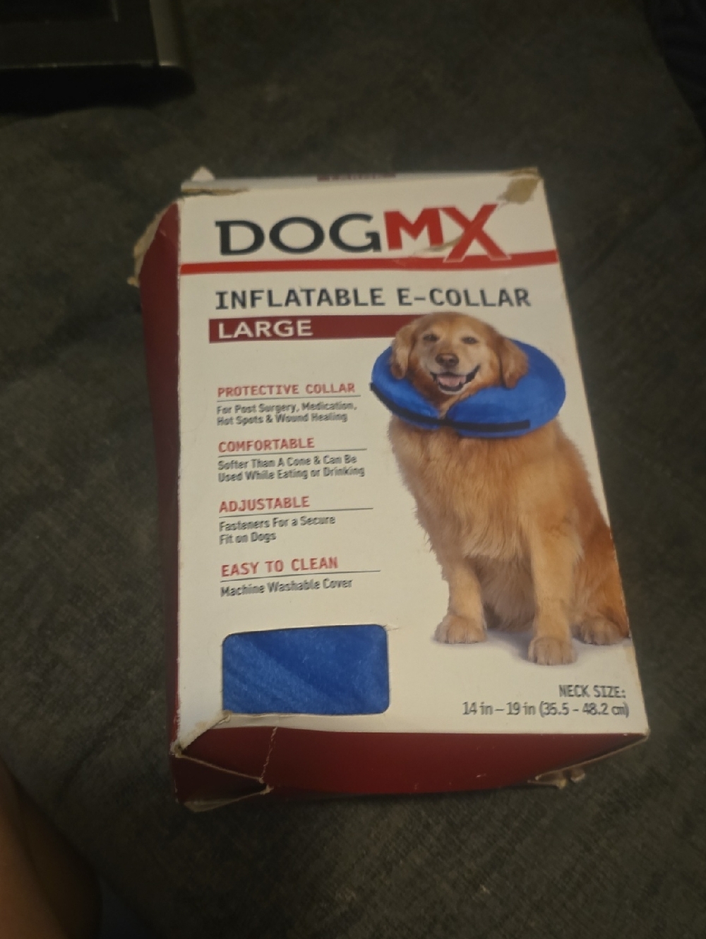 Inflatable E-Collar for Dogs - Blue (Large)